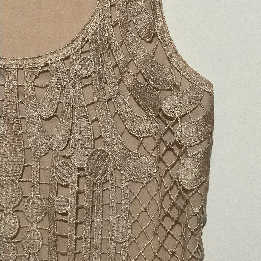 EXPRESS Lace Tank Top/Beige, Size Small - Picture 3 of 7